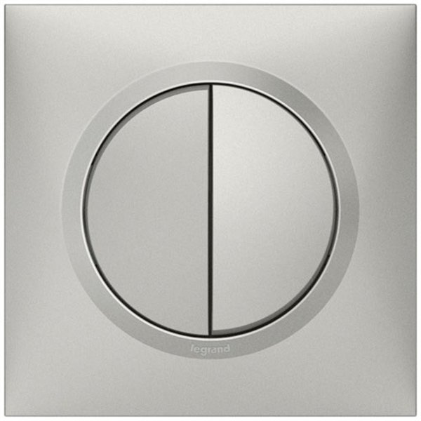LEGRAND - Interrupteur double va/vient 10A alu complet Dooxie