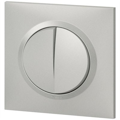 LEGRAND - Interrupteur double va/vient 10A alu complet Dooxie