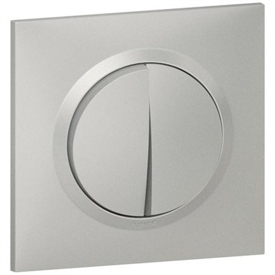 LEGRAND - Interrupteur double va/vient 10A alu complet Dooxie