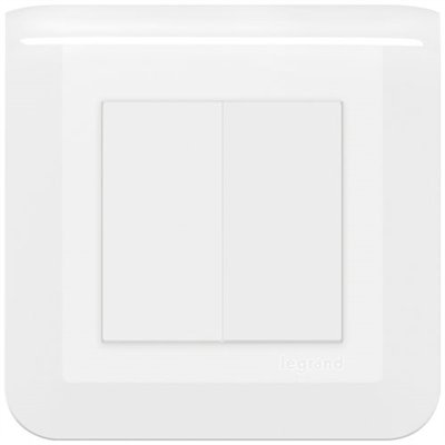 LEGRAND - Mosaic double interrupteur va et vient 10A blanc complet