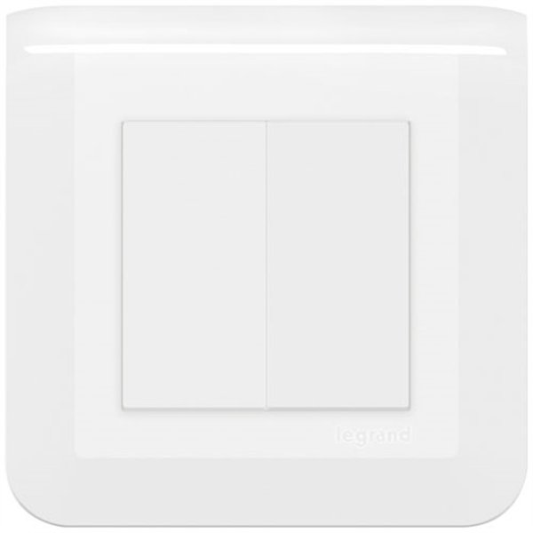 LEGRAND - Mosaic double interrupteur va et vient 10A blanc complet