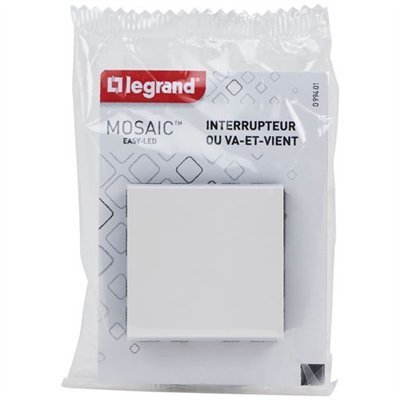 LEGRAND - Mosaic interrupteur va et vient 2 modules blanc composable