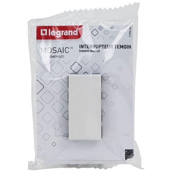 LEGRAND - Mosaic poussoir 6A 1 module blanc composable