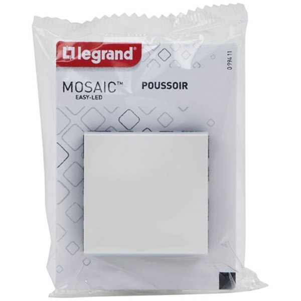 LEGRAND - Mosaic poussoir 6A 2 modules blanc composable