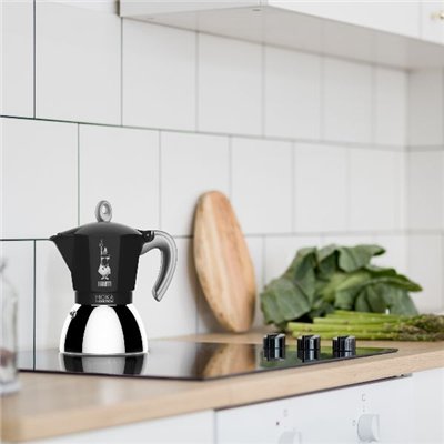 BIALETTI - Cafetière italienne 4 tasses - Moka Induction Noire