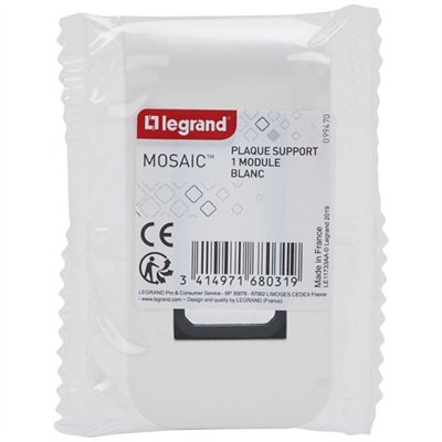 LEGRAND - Mosaic support à vis plaque 1 module blanc