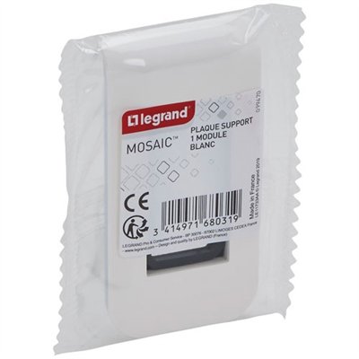 LEGRAND - Mosaic support à vis plaque 1 module blanc