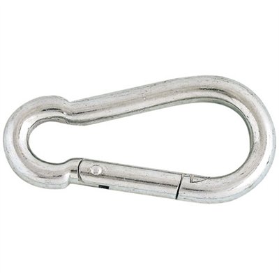 CHAPUIS - Mousqueton pompier acier zingué Ø8mm long.80mm blister 1