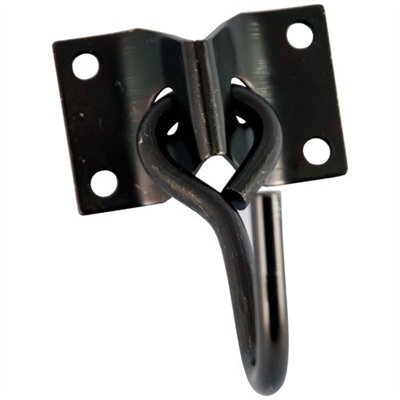 CHAPUIS - Crochet mobile acier zingué noir Ø7mm platine 70x45mm uc1