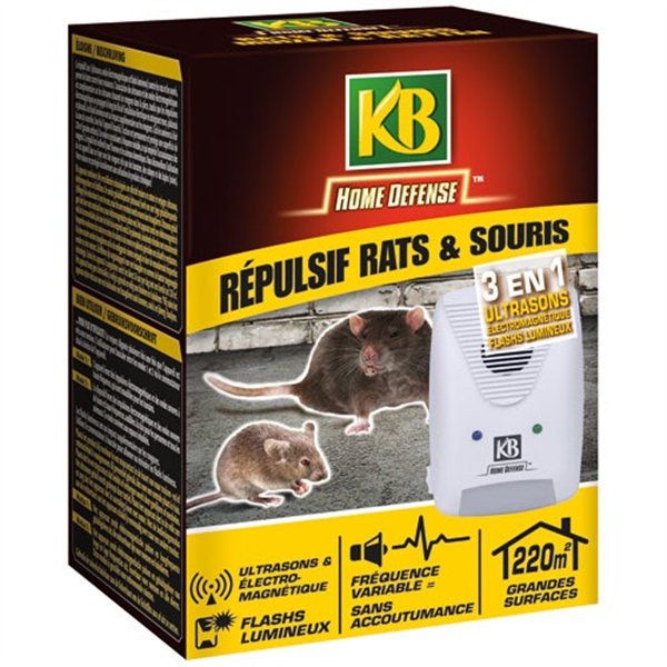 KB HOME DEFENSE - Répulsif rats et souris ultrasons