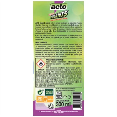 ACTO - Insecticides Spécial volants formule polymère végétal 300 mL