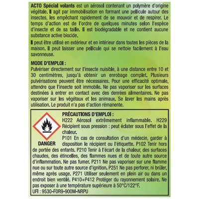 ACTO - Insecticides Spécial volants formule polymère végétal 300 mL