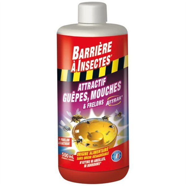BARRIERE A INSECTES - Appat pour piège à guêpes frelons mouches 500ml