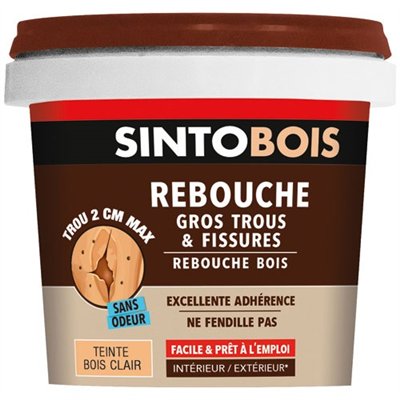 SINTO - Sintobois rebouche bois trous et fissures 500g bois clair