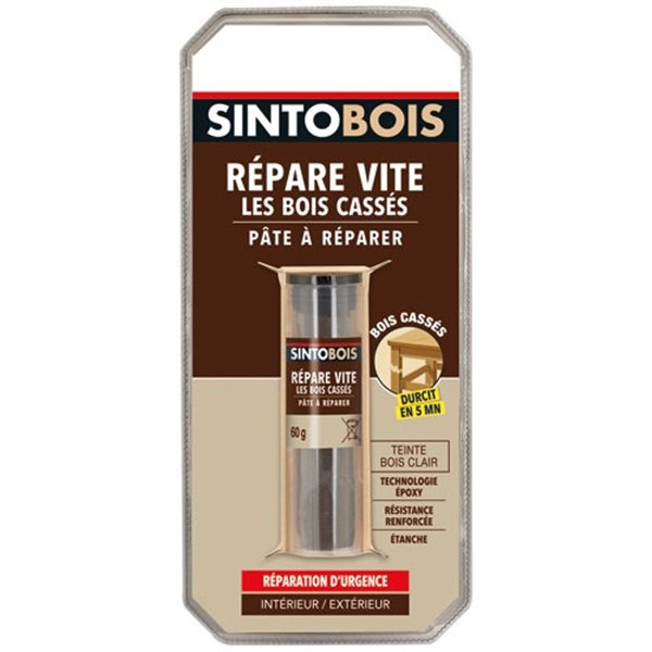 SINTO - Sintobois repare vite bois casses 35g bois clair