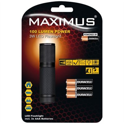 LAMPE TORCHE MAXIMUS GOMME 3W100LM