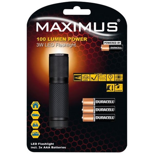 LAMPE TORCHE MAXIMUS GOMME 3W100LM