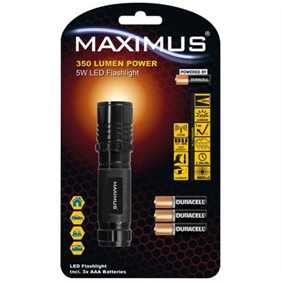 LAMPE TORCHE MAXIMUS ALU 350LM 5W IP44