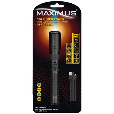 LAMPE TORCHE RECHARG.MAXIMUS 520LM 5W