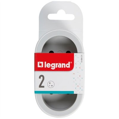 LEGRAND - Biplite FB 2x2P+T standard prises frontales blanc/gris