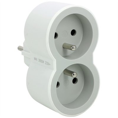 LEGRAND - Biplite FB 2x2P+T standard prises frontales blanc/gris