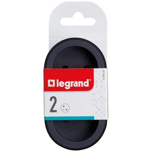 LEGRAND - Biplite FB 2x2P+T standard prises frontales noir