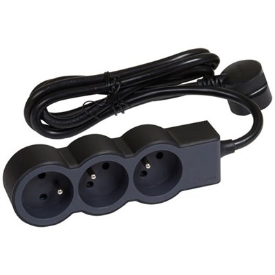 LEGRAND - Multiprise FB 3x2P+T standard 1.5m 1mm² noir