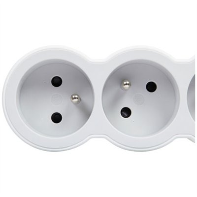 LEGRAND - Multiprise FB 5x2P+T standard 1.5m 1mm² blanc/gris