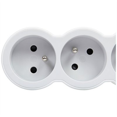 LEGRAND - Multiprise FB 4x2P+T standard 3m 1mm² blanc/gris