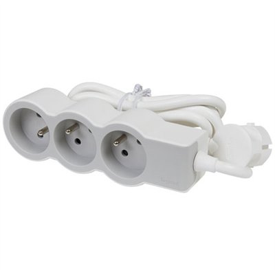 LEGRAND - Multiprise FB 3x2P+T standard 3m 1mm² blanc/gris