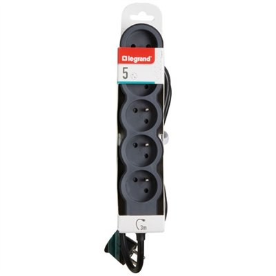 LEGRAND - Multiprise FB 5x2P+T standard 3m 1.5mm² noir