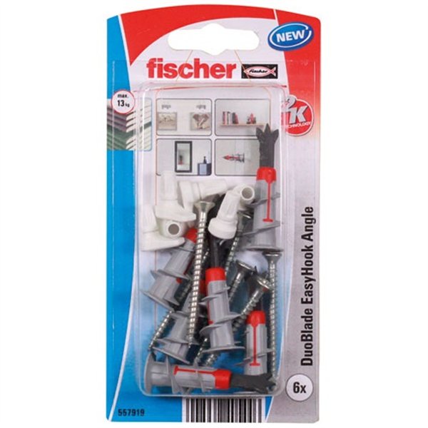 FISCHER - Crochet droit  /6 k nv Duoblade easyhook