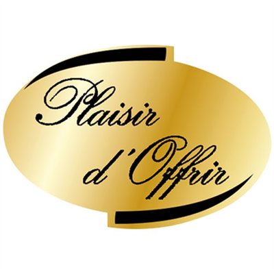 PAPETERIE DU POITOU - Sticker plaisir offrir oval x500