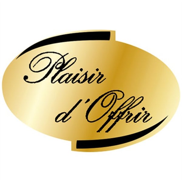 PAPETERIE DU POITOU - Sticker plaisir offrir oval x500