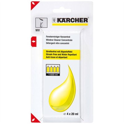KARCHER - Détergent concentré pour surfaces vitrées 4 x 20 ml - 6.295-302.0