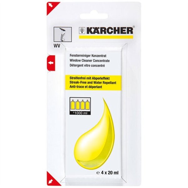 KARCHER - Détergent concentré pour surfaces vitrées 4 x 20 ml - 6.295-302.0