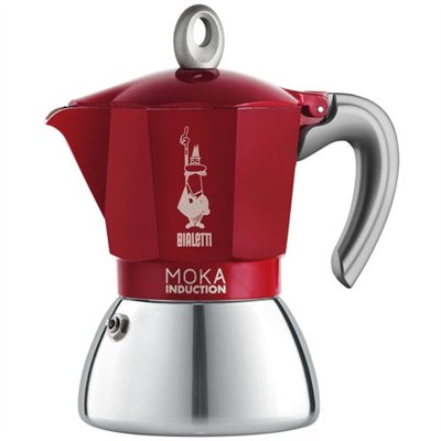 BIALETTI - Cafetière italienne 6 tasses - Moka Induction Rouge