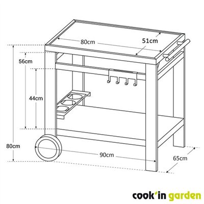 COOK IN GARDEN - Desserte - Media 80 - WT012T