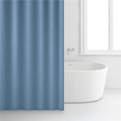 RAYEN - Rideau douche 180x200cm polyester bleu