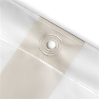 RAYEN - Rideau douche 180x200cm peva rayé blanc