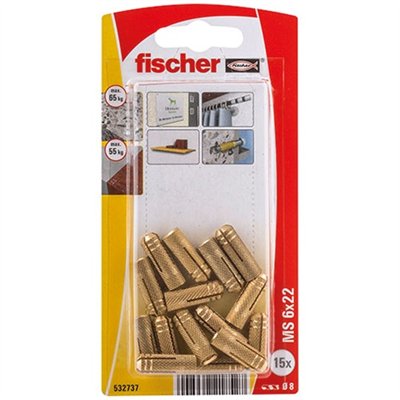FISCHER - Cheville expansion laiton MS 6x22/15k nv