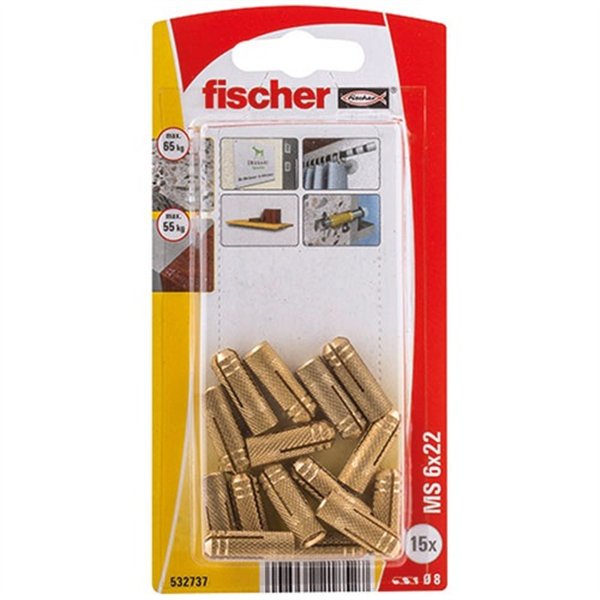FISCHER - Cheville expansion laiton MS 6x22/15k nv