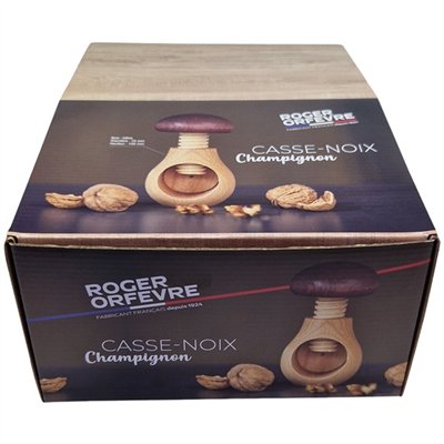 ROGER ORFEVRE - Display 12 Casse-noix & Noisettes Bois - Champignon