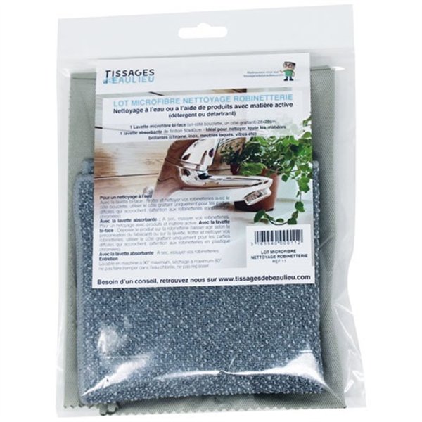 TISSAGES DE BEAULIEU - Torchon microfibre robinetterie x2