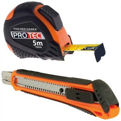 FISCHER DAREX - Kit mesure 5m et cutter 18mm cross marketing