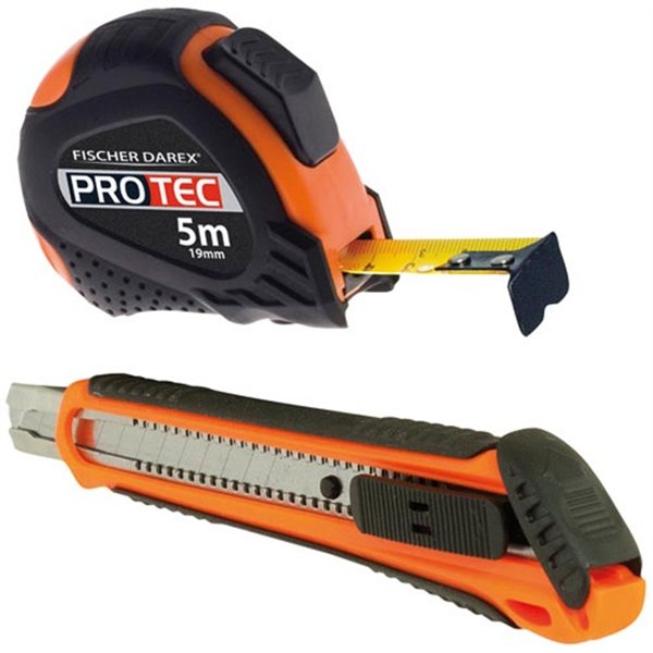 FISCHER DAREX - Kit mesure 5m et cutter 18mm cross marketing