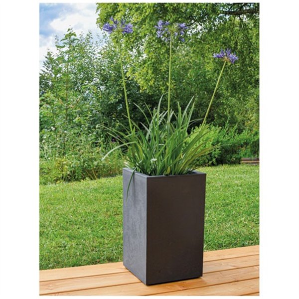 EDA - Pot carré haut Basalt up 36l 29.5x29.5x49.5cm anthracite
