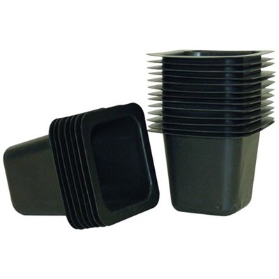 NORTENE - Plastpot 20 pots carrés noir 7 x 7 x 6 cm