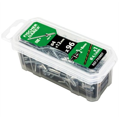 FISCHER DAREX - Rivets aveugle 4x12 x 96 pièces tête plate