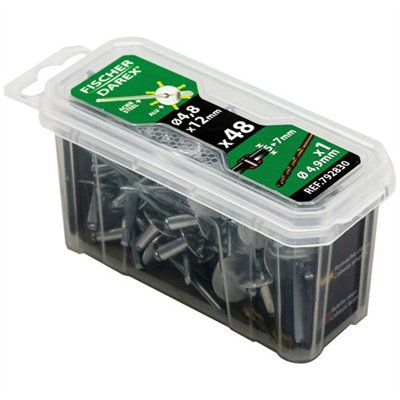 FISCHER DAREX - Rivets aveugle 4.8x12 x 48 pièces tête large